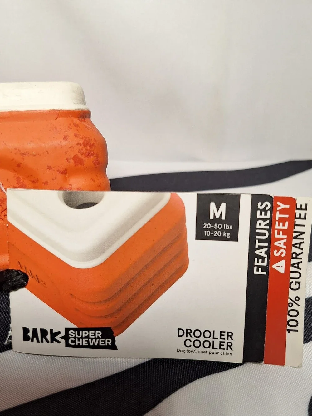 NWT Bark Super Chewer Drooler Cooler Dog Toy M